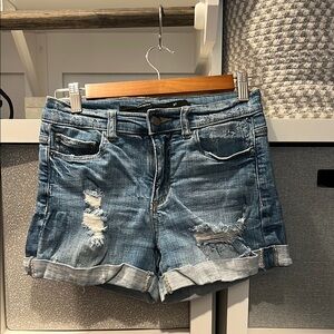 Harper Blue Jean Shorts Distressed Cut-Off Style